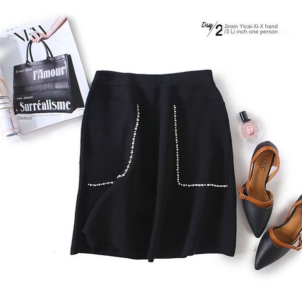 womens designer quality handmade beaded season versatile elastic waist curved bead knit skirt5fz8, Black;gray
womens designer quality handmade beaded season versatile elastic waist curved bead knit skirt5fz8, Black;gray