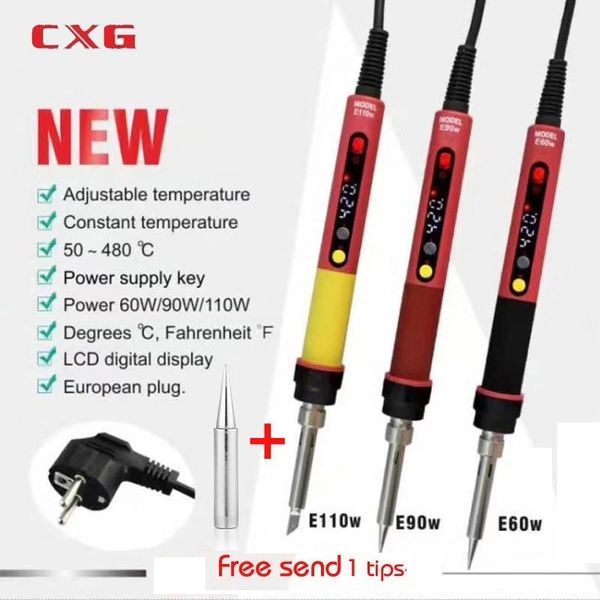 2020 110v/220v eu/us/au rohs cxg e60wt/90wt/110wt lcd temperature digital led adjustable electric soldering iron+tips
2020 110v/220v eu/us/au rohs cxg e60wt/90wt/110wt lcd temperature digital led adjustable electric soldering iron+tips