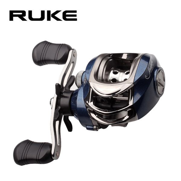 ruke new fishing reel casting reel gear ratio 6.3 :1 aluminum spool magnetic brake bearing 2+1 rubber knob 223g max drag 4.5kg
ruke new fishing reel casting reel gear ratio 6.3 :1 aluminum spool magnetic brake bearing 2+1 rubber knob 223g max drag 4.5kg