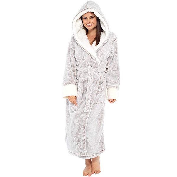 women's robes warm sleepwear winter soft flannel robe hooded lengthened shawl bathrobe ladies sleepwear, Black;red
women's robes warm sleepwear winter soft flannel robe hooded lengthened shawl bathrobe ladies sleepwear, Black;red