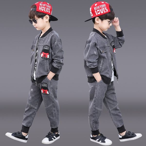 children's clothing boy suit 2020 new spring and autumn jeans denim two-piece suit boy baby korean tide clothes, White
children's clothing boy suit 2020 new spring and autumn jeans denim two-piece suit boy baby korean tide clothes, White