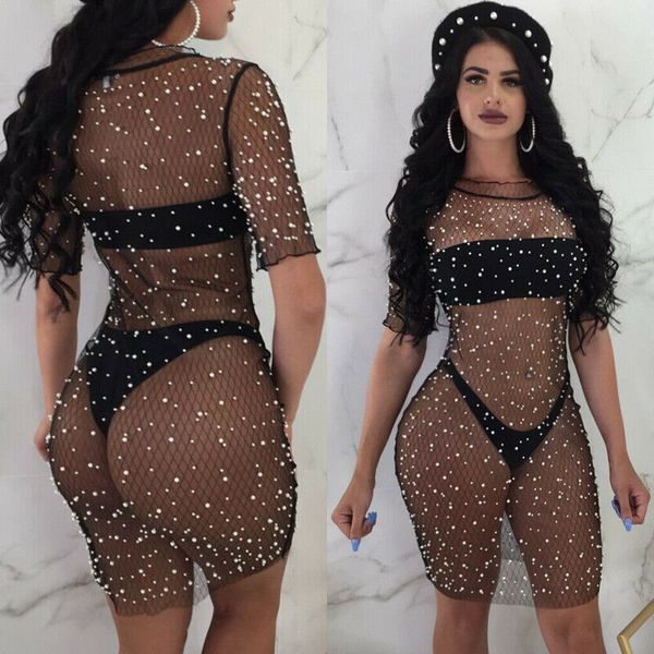 hirigin 2020 fashion sequins mesh cover-ups women bathing suit crochet hollow out bikini monokini swim cover up beach dress
hirigin 2020 fashion sequins mesh cover-ups women bathing suit crochet hollow out bikini monokini swim cover up beach dress