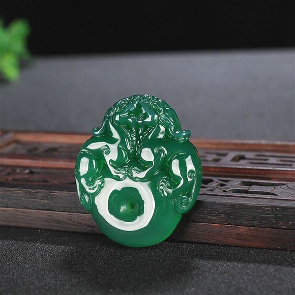 1pc natural green agate pixiu jade pendnat necklace chalcedony carved charm jewellery fashion amulet for men women lucky gifts, Silver
1pc natural green agate pixiu jade pendnat necklace chalcedony carved charm jewellery fashion amulet for men women lucky gifts, Silver