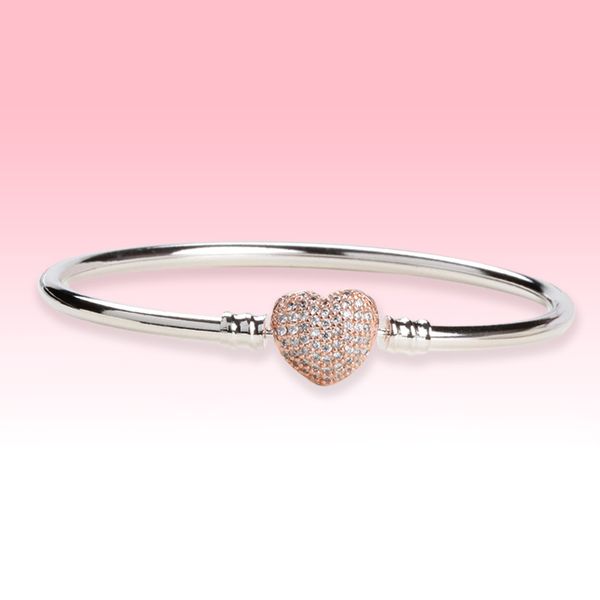 love hearts clasp wedding bangle bracelet women gift jewelry with original box for pandora 925 stelring silver cz diamond bracelets, Black
love hearts clasp wedding bangle bracelet women gift jewelry with original box for pandora 925 stelring silver cz diamond bracelets, Black