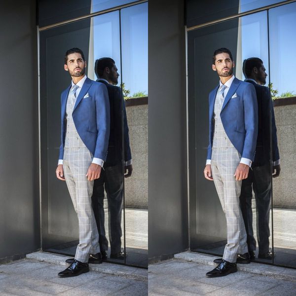 designed wedding tuxedos one button damier check shawl lapel slim groom wear groomsman suit man suits (jacket+vest+pant), Black;gray
designed wedding tuxedos one button damier check shawl lapel slim groom wear groomsman suit man suits (jacket+vest+pant), Black;gray
