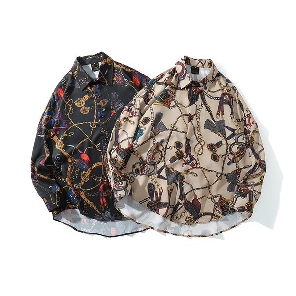 summer long sleeve shirts loose clothes mens harajuku retro vintage shirt hip hop printed hawaiian shirts streetwear, White;black
summer long sleeve shirts loose clothes mens harajuku retro vintage shirt hip hop printed hawaiian shirts streetwear, White;black