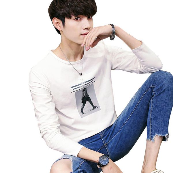 missky new spring autumn tshirt for men white black color long-sleeved round collar printing t-shirt slim male clothes 2019
missky new spring autumn tshirt for men white black color long-sleeved round collar printing t-shirt slim male clothes 2019