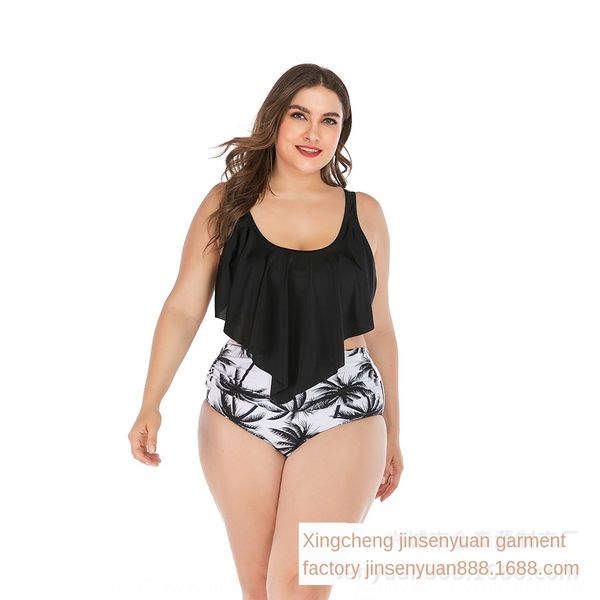 2019 split swimsuit bikini swimsuit printed unbacked plus fat large size split bikini, White;black
2019 split swimsuit bikini swimsuit printed unbacked plus fat large size split bikini, White;black