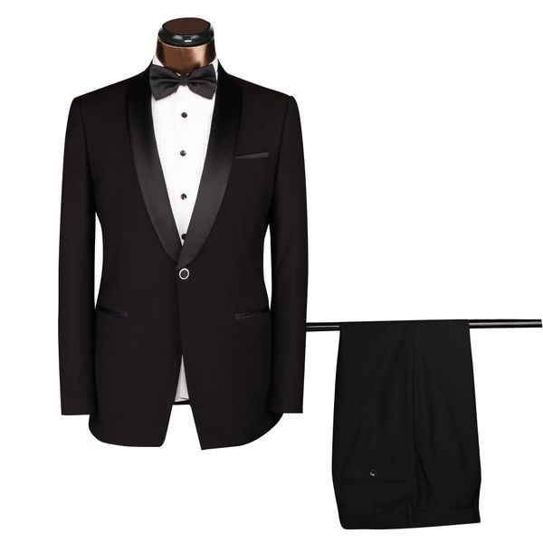 men's suit men's black single button slim suit two-piece (jacket + pants) wedding groom groomsmen dress, White;black
men's suit men's black single button slim suit two-piece (jacket + pants) wedding groom groomsmen dress, White;black