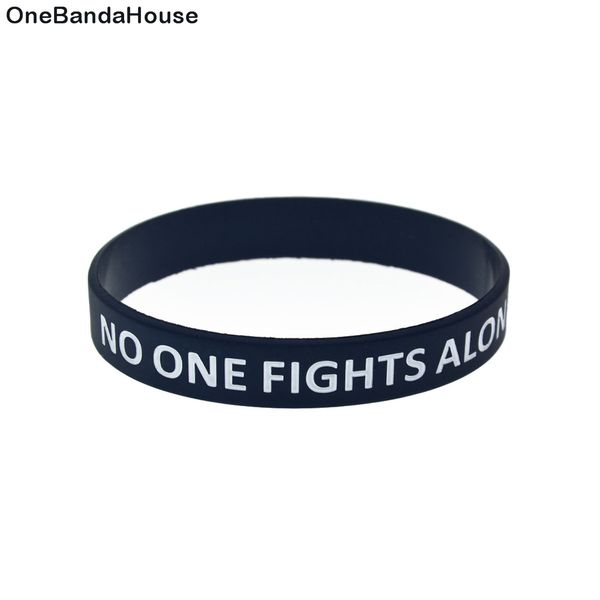100pcs no one fights alone cancer awareness silicone rubber bracelet ink filled logo black size
100pcs no one fights alone cancer awareness silicone rubber bracelet ink filled logo black size