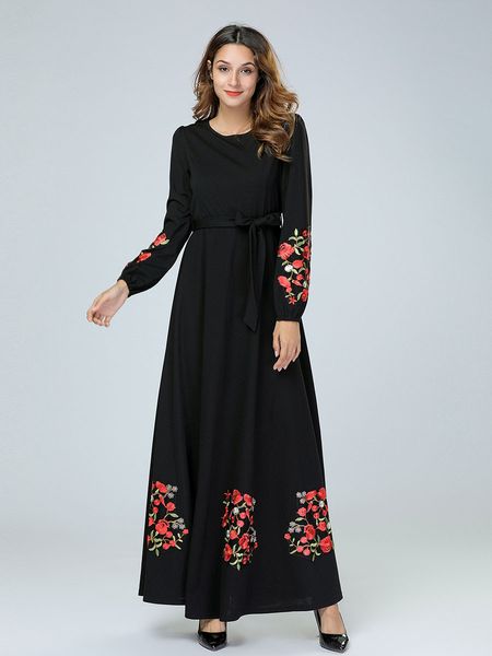 long skirt europe and america places loose embroider long sleeve dress greatly, Black;gray
long skirt europe and america places loose embroider long sleeve dress greatly, Black;gray