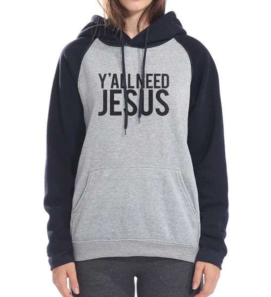 y'all need jesus brand clothing women raglan long sleeve tracksuits 2019 casual hip-hop pullovers fleece sweatshirts hoodies mma, Black
y'all need jesus brand clothing women raglan long sleeve tracksuits 2019 casual hip-hop pullovers fleece sweatshirts hoodies mma, Black