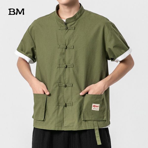 chinese style cargo shirts mens fashion 2020 summer casual mens short sleeve shirts male oversized clothes 5xl tang suit, White;black
chinese style cargo shirts mens fashion 2020 summer casual mens short sleeve shirts male oversized clothes 5xl tang suit, White;black