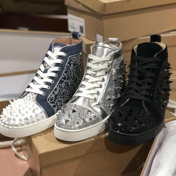 luxury designer high-sneaker red bottom junior spikes orlato shoes 100% real leather crystal seavaste 2 trainer men wedding shoes us12, Black
luxury designer high-sneaker red bottom junior spikes orlato shoes 100% real leather crystal seavaste 2 trainer men wedding shoes us12, Black