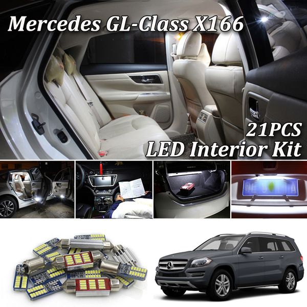 21pcs 100% error led interior dome light lamp kit package for gl class x166 gl350 gl450 gl550 (2013-2015
21pcs 100% error led interior dome light lamp kit package for gl class x166 gl350 gl450 gl550 (2013-2015