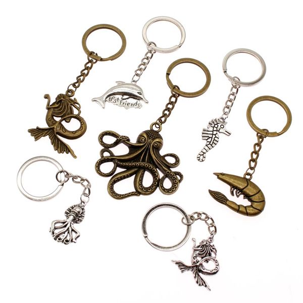 key chain key ring marine life cool car keychain creative car chain accessories handmade boyfriend gift, Silver
key chain key ring marine life cool car keychain creative car chain accessories handmade boyfriend gift, Silver