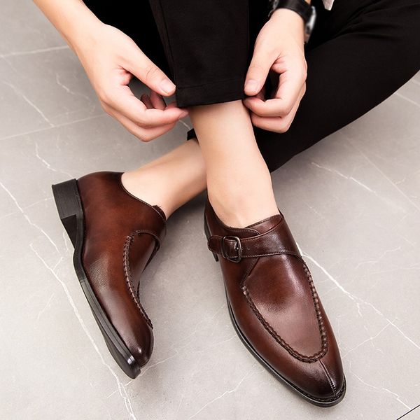 fashion men casual leather shoes boots shoes british style men classic leather men's suits slip on dress office, Black
fashion men casual leather shoes boots shoes british style men classic leather men's suits slip on dress office, Black
