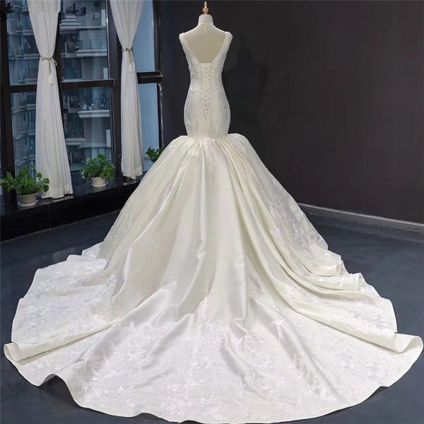 elegant white satin mermaid wedding dresses real pictures 2020 v neck lace-up back sheath plus size african bridal gown
elegant white satin mermaid wedding dresses real pictures 2020 v neck lace-up back sheath plus size african bridal gown