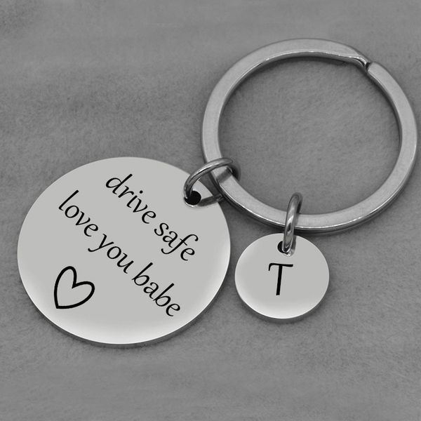 a-z initial name customized key chains drive safe love you babe keys holder woman man driver keys holder keyring tag kechain, Silver
a-z initial name customized key chains drive safe love you babe keys holder woman man driver keys holder keyring tag kechain, Silver