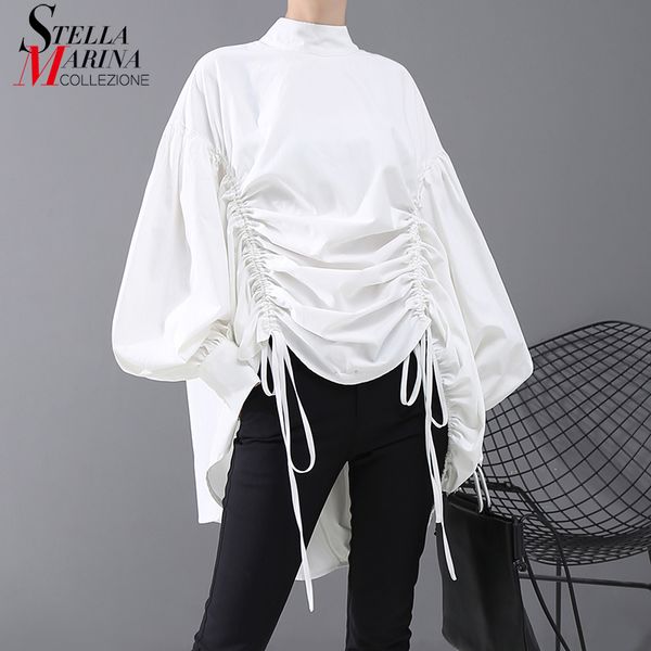 new 2019 korean style women solid black white blouse shirt plus size draped design lady blouse feminine shirt chemise femme 5887
new 2019 korean style women solid black white blouse shirt plus size draped design lady blouse feminine shirt chemise femme 5887