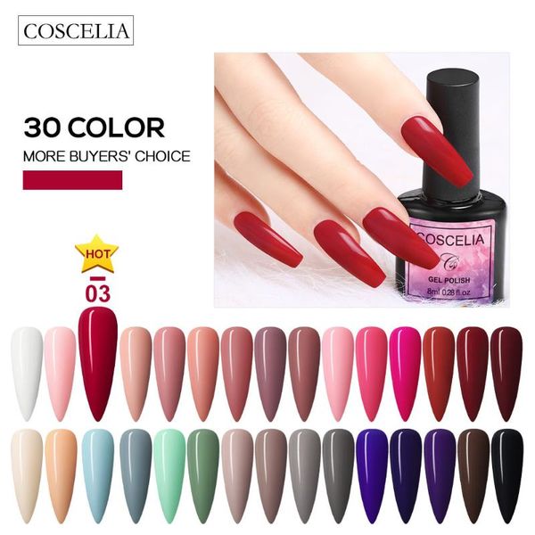 coscelia 8ml 20/30/40 color uv gel nail polish macoat hybrid nails gel soak off long lasting nail art varnish tools, Red;pink
coscelia 8ml 20/30/40 color uv gel nail polish macoat hybrid nails gel soak off long lasting nail art varnish tools, Red;pink