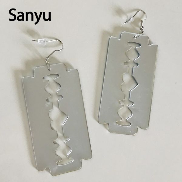 new design acrylic the blade drop earrings for men women punk acrylic rock a razor blade earrings fashion jewelry accessories, Silver
new design acrylic the blade drop earrings for men women punk acrylic rock a razor blade earrings fashion jewelry accessories, Silver