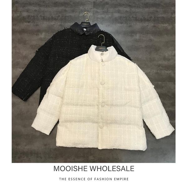 2019 new winter tweed parka women small fragrant wind stitching design liangsi warm bread female cotton clothes, Black
2019 new winter tweed parka women small fragrant wind stitching design liangsi warm bread female cotton clothes, Black