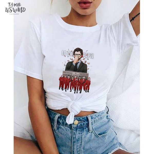 2020 la casa de papel tshirt money heist tees tv bella ciao women streetwear house of short paper funny harajuku oversized, White
2020 la casa de papel tshirt money heist tees tv bella ciao women streetwear house of short paper funny harajuku oversized, White