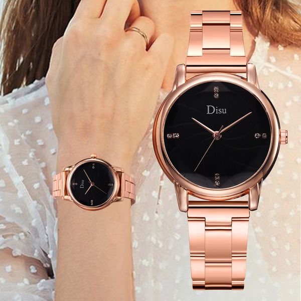 

watch women dress stainless steel analog quartz wristwatch fashion elegant spiral shading dial alloy strap watch clock 11.18, Slivery;brown