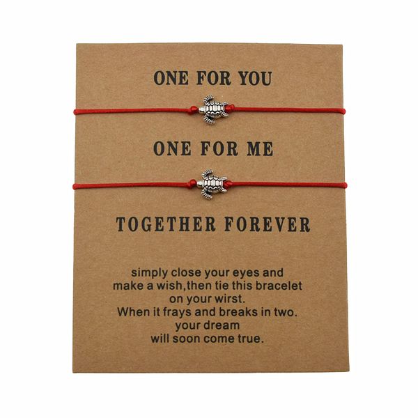 2pcs/set new friends friendship animal gifts sea turtle charm red string bracelets for couple lover party wedding jewelry, Golden;silver
2pcs/set new friends friendship animal gifts sea turtle charm red string bracelets for couple lover party wedding jewelry, Golden;silver
