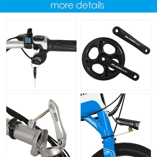 a6 foldable electric bike aluminum 14 inch electric bike for adults e-bike with 36v 8.7 ah built-in lithium battery, Silver;blue
a6 foldable electric bike aluminum 14 inch electric bike for adults e-bike with 36v 8.7 ah built-in lithium battery, Silver;blue