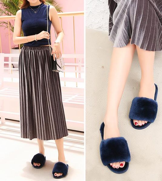 wool slippers fur one men and women fall and winter wear flat bottom slip couple cotton drag hair slippers flip flops ing, Black
wool slippers fur one men and women fall and winter wear flat bottom slip couple cotton drag hair slippers flip flops ing, Black