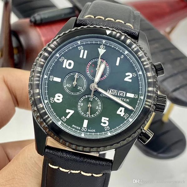 aviator 8 curtiss warhawk chronograph quartz green dial mens watch leather band watches luminous arabic numeral hour markers wristwatches, Slivery;brown
aviator 8 curtiss warhawk chronograph quartz green dial mens watch leather band watches luminous arabic numeral hour markers wristwatches, Slivery;brown