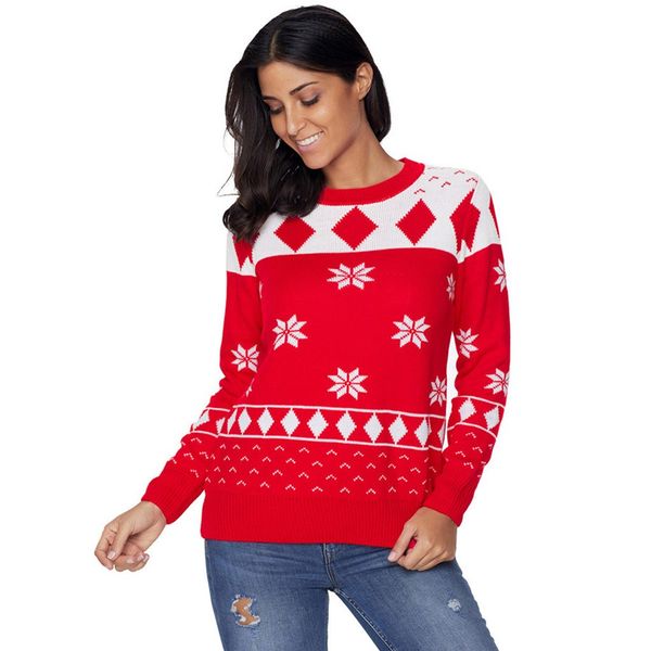 women christmas large size round neck long sleeve pullover snowflake sweater batwing sleeve plus size pullover, White;black
women christmas large size round neck long sleeve pullover snowflake sweater batwing sleeve plus size pullover, White;black