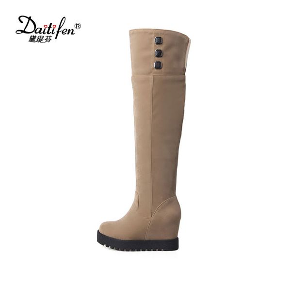 daitifen winter short plush western boots height increasing women boots slip-on knee-high cool platform rivet knight, Black
daitifen winter short plush western boots height increasing women boots slip-on knee-high cool platform rivet knight, Black