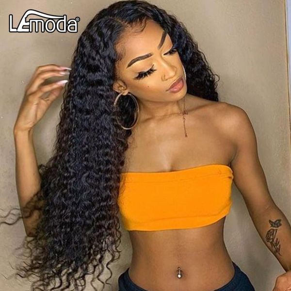 full lace human hair wigs deep wave wig lemoda human hair wigs for black women 150% high ratio 360 lace frontal wig, Black;brown
full lace human hair wigs deep wave wig lemoda human hair wigs for black women 150% high ratio 360 lace frontal wig, Black;brown