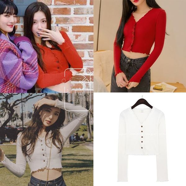 kpop twice lim na yeon women's cropped cardigan sweaters female short sweater v neck single breasted sweater woman knitted, White
kpop twice lim na yeon women's cropped cardigan sweaters female short sweater v neck single breasted sweater woman knitted, White