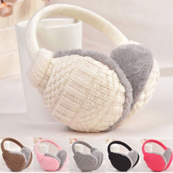 

fashion women's girls winter warm knitted earmuffs ear warmers ear muffs earlap, Blue;gray