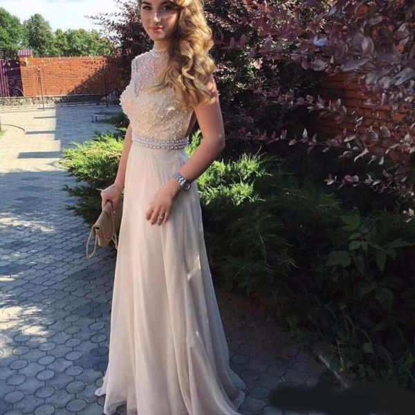 modest champagne backless prom dresses 2020 jewel crystal beading open back a line long evening gowns custom made special occasion dress, Black
modest champagne backless prom dresses 2020 jewel crystal beading open back a line long evening gowns custom made special occasion dress, Black