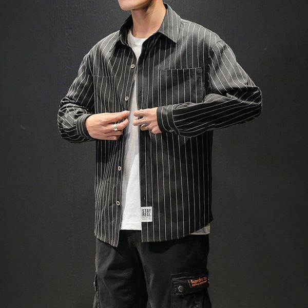 shirt men brand new 2019 striped shirts for men loose plus size casual men's shirts front pocket camisa hombre 5xl, White;black
shirt men brand new 2019 striped shirts for men loose plus size casual men's shirts front pocket camisa hombre 5xl, White;black