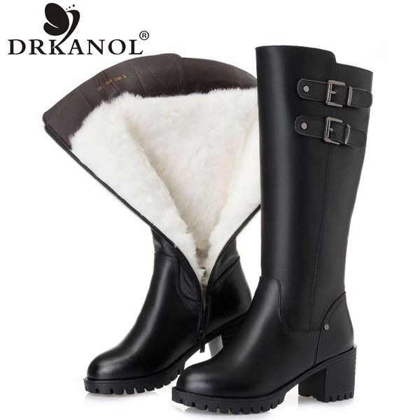 drkanol winter warm wool boots women high heel knee high boots black genuine leather waterproof thick heel fur women h669
drkanol winter warm wool boots women high heel knee high boots black genuine leather waterproof thick heel fur women h669