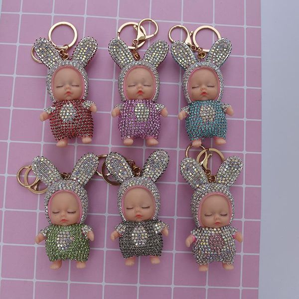 sleeping baby doll keychain rhinestone key chain car keyring women key holder bag pendant charm accessories, Slivery;golden
sleeping baby doll keychain rhinestone key chain car keyring women key holder bag pendant charm accessories, Slivery;golden