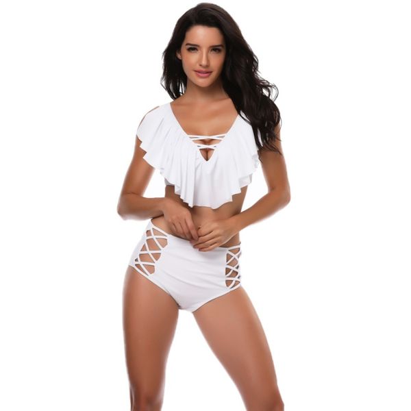 female new bandage women high waisted swimsuit beachwear bathing suit ruffles push up halter bikini set 2020
female new bandage women high waisted swimsuit beachwear bathing suit ruffles push up halter bikini set 2020