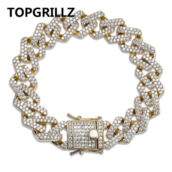 rillz personality hip hop/punk men's bracelets iced out cubic zircon miami curb cuban link chain bracelet jewelry gifts sh190727, Golden;silver
rillz personality hip hop/punk men's bracelets iced out cubic zircon miami curb cuban link chain bracelet jewelry gifts sh190727, Golden;silver