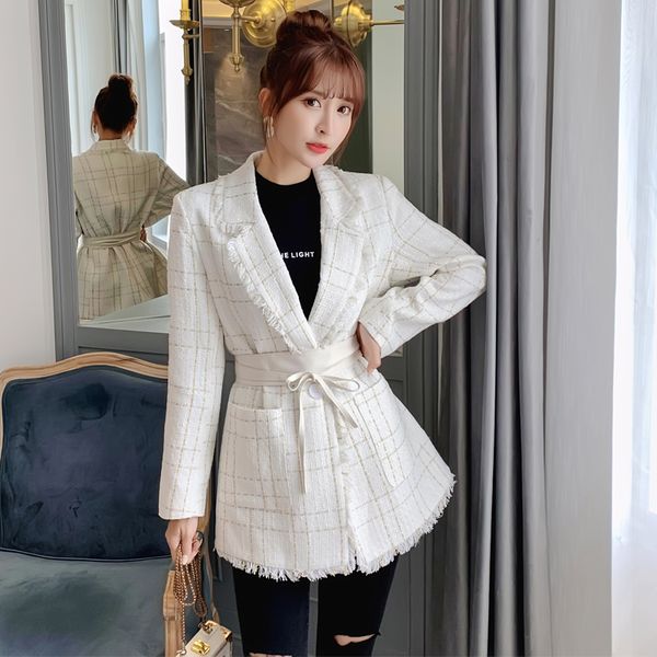 autumn office lady elegant woven tweed long jacket women's tassel tweed jacket coat vintage women's coat women woolen top, Black
autumn office lady elegant woven tweed long jacket women's tassel tweed jacket coat vintage women's coat women woolen top, Black