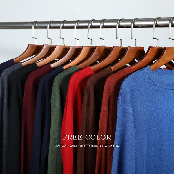 10-color men's rest that knit sweater 2019 spring and autumn men's solid color round neck pullover sweater, White;black
10-color men's rest that knit sweater 2019 spring and autumn men's solid color round neck pullover sweater, White;black