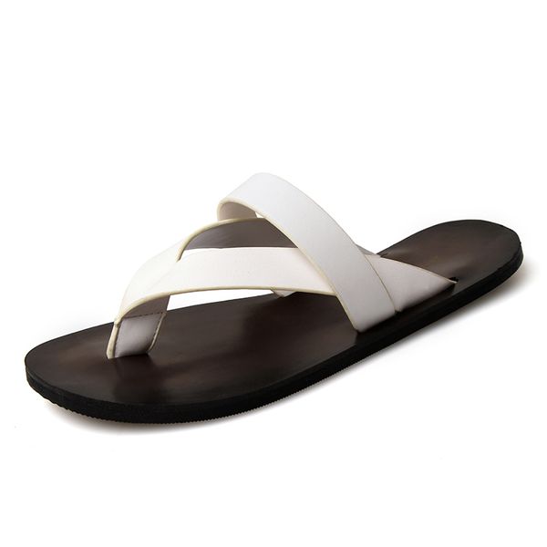 flat with beach fashion outside men's slippers leisure concise genuine leather summer sewing solid men shoes, Black
flat with beach fashion outside men's slippers leisure concise genuine leather summer sewing solid men shoes, Black