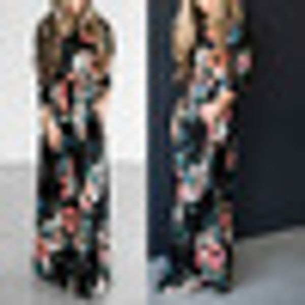 women beach ladies clubwear dress summer casual holiday round neck floral, Black;gray
women beach ladies clubwear dress summer casual holiday round neck floral, Black;gray