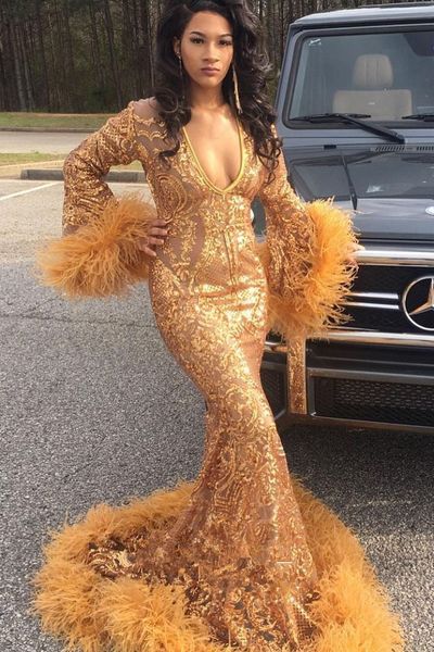 feathers evening gowns long sleeve v neck sequined formal mermaid prom dresses 2019 abendkleid african special occasion gowns plus size, Black;red
feathers evening gowns long sleeve v neck sequined formal mermaid prom dresses 2019 abendkleid african special occasion gowns plus size, Black;red