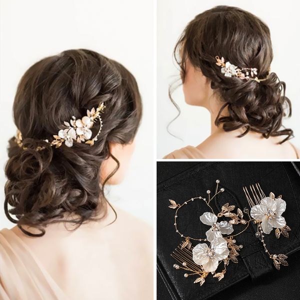 1pc women crystal pearl flowers hair comb romantic wedding bride headpiece lady elegant handmade hair accessories, Golden;white
1pc women crystal pearl flowers hair comb romantic wedding bride headpiece lady elegant handmade hair accessories, Golden;white